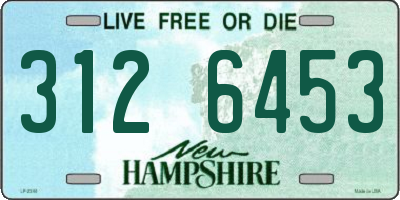 NH license plate 3126453