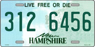 NH license plate 3126456