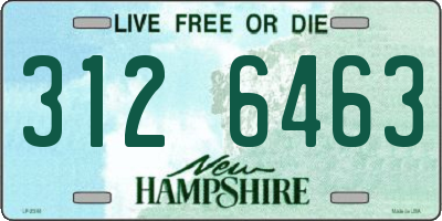 NH license plate 3126463