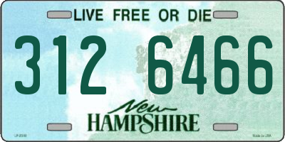 NH license plate 3126466