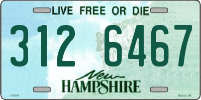 NH license plate 3126467