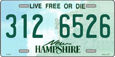 NH license plate 3126526