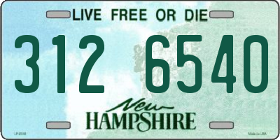 NH license plate 3126540