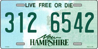 NH license plate 3126542