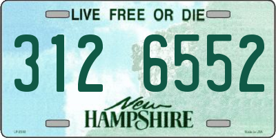 NH license plate 3126552