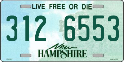 NH license plate 3126553