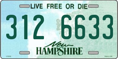 NH license plate 3126633