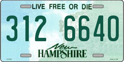 NH license plate 3126640