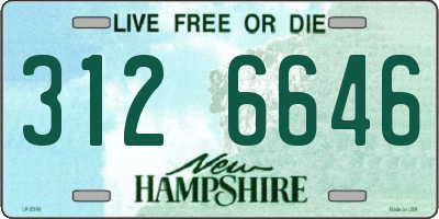 NH license plate 3126646