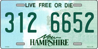 NH license plate 3126652