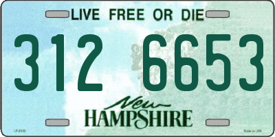 NH license plate 3126653