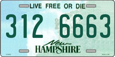 NH license plate 3126663
