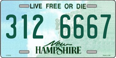 NH license plate 3126667