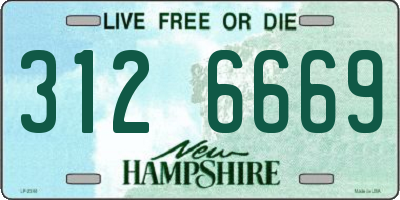 NH license plate 3126669