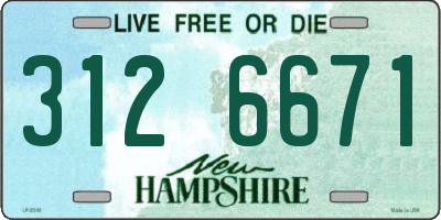 NH license plate 3126671