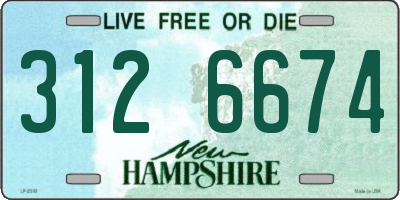 NH license plate 3126674