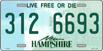 NH license plate 3126693