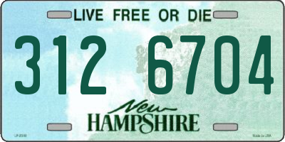 NH license plate 3126704