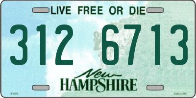 NH license plate 3126713