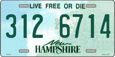 NH license plate 3126714