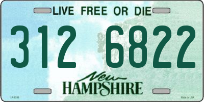 NH license plate 3126822