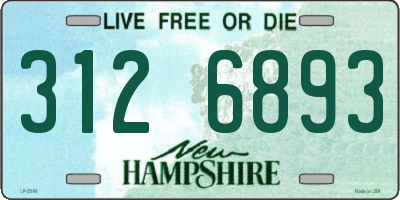 NH license plate 3126893