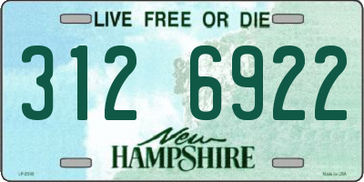 NH license plate 3126922