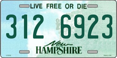 NH license plate 3126923