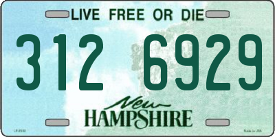 NH license plate 3126929