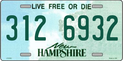 NH license plate 3126932
