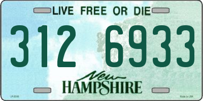 NH license plate 3126933