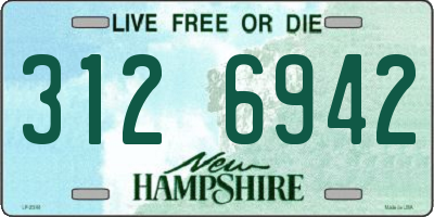 NH license plate 3126942