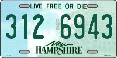 NH license plate 3126943