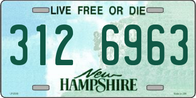 NH license plate 3126963