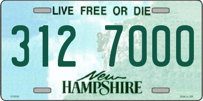 NH license plate 3127000