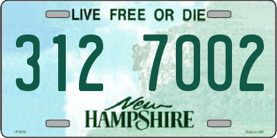 NH license plate 3127002
