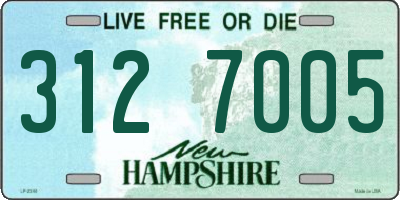 NH license plate 3127005