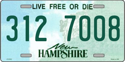 NH license plate 3127008