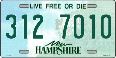 NH license plate 3127010