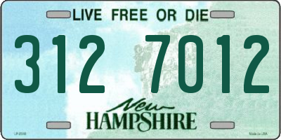 NH license plate 3127012