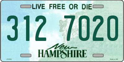 NH license plate 3127020