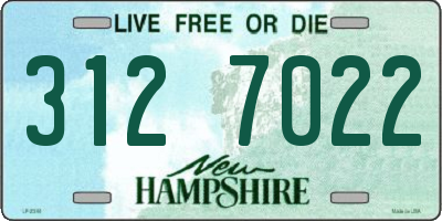 NH license plate 3127022