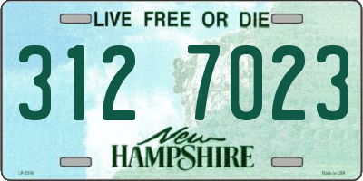 NH license plate 3127023