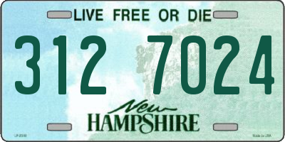 NH license plate 3127024