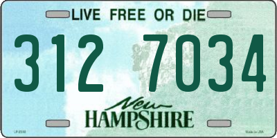 NH license plate 3127034