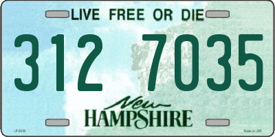 NH license plate 3127035