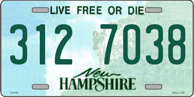 NH license plate 3127038