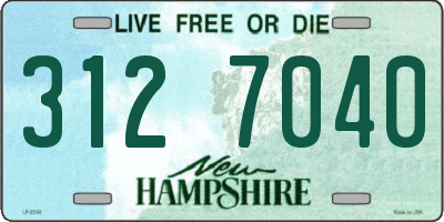 NH license plate 3127040