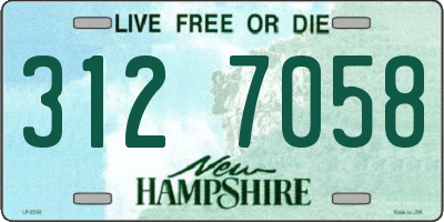 NH license plate 3127058