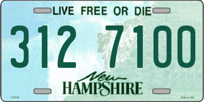 NH license plate 3127100